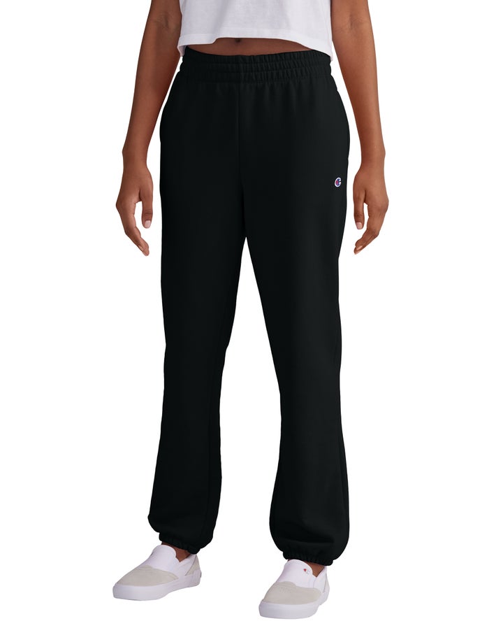 Champion Powerblend Fleece Boyfriend Joggingbroek Dames - Zwart - Belgie 2376UIVBP